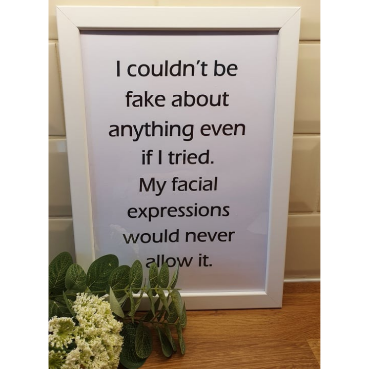 2nd Couldn't Be Fake If I Tried - Framed Print