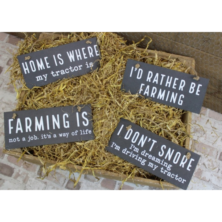 Slate Farming Signs - Tractor Snore Farming