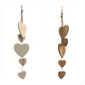 Wooden Cluster Heart Hangers White & Neutral