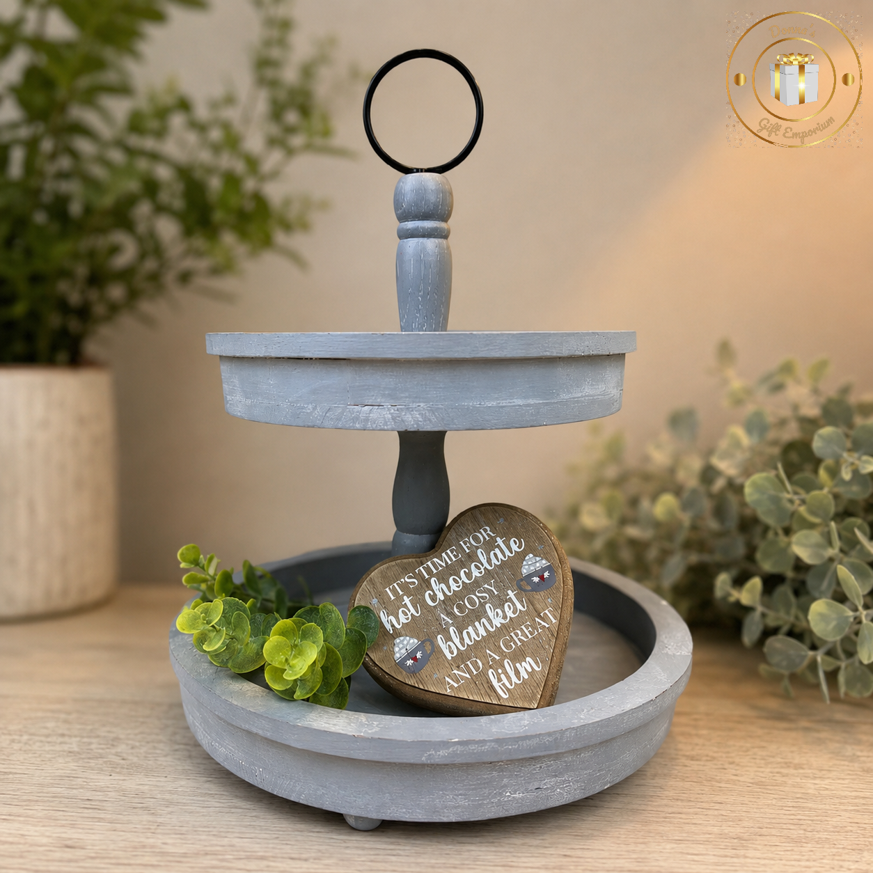 Grey Tiered Tray