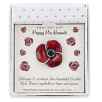 Equilibrium Silver Plated Poppy Brooch - Small