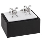 Equilibrium EQ For Men Golf Cufflinks Silver Tone