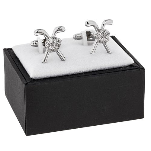 Equilibrium EQ For Men Golf Cufflinks Silver Tone