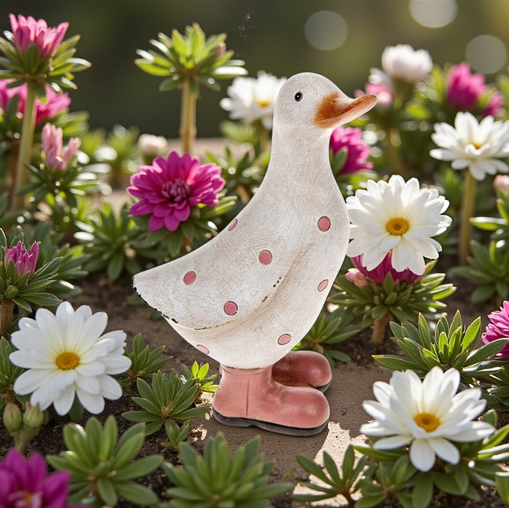 Garden Duck - Polka Dot Pink - Small