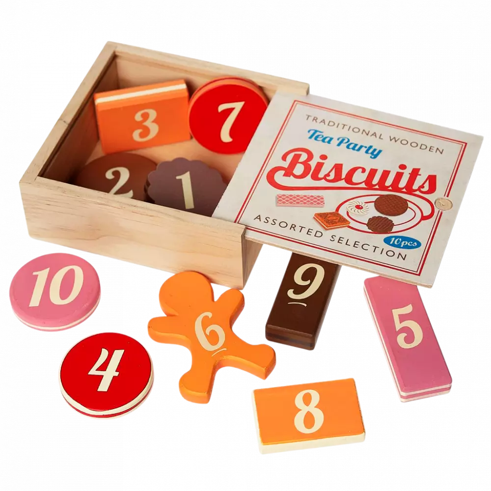 Traditional Wooden Toy - Biscuits With Numbers