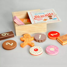 Load image into Gallery viewer, Traditional wooden toy - Biscuits with numbers
