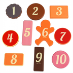 Traditional Wooden Toy - Biscuits With Numbers