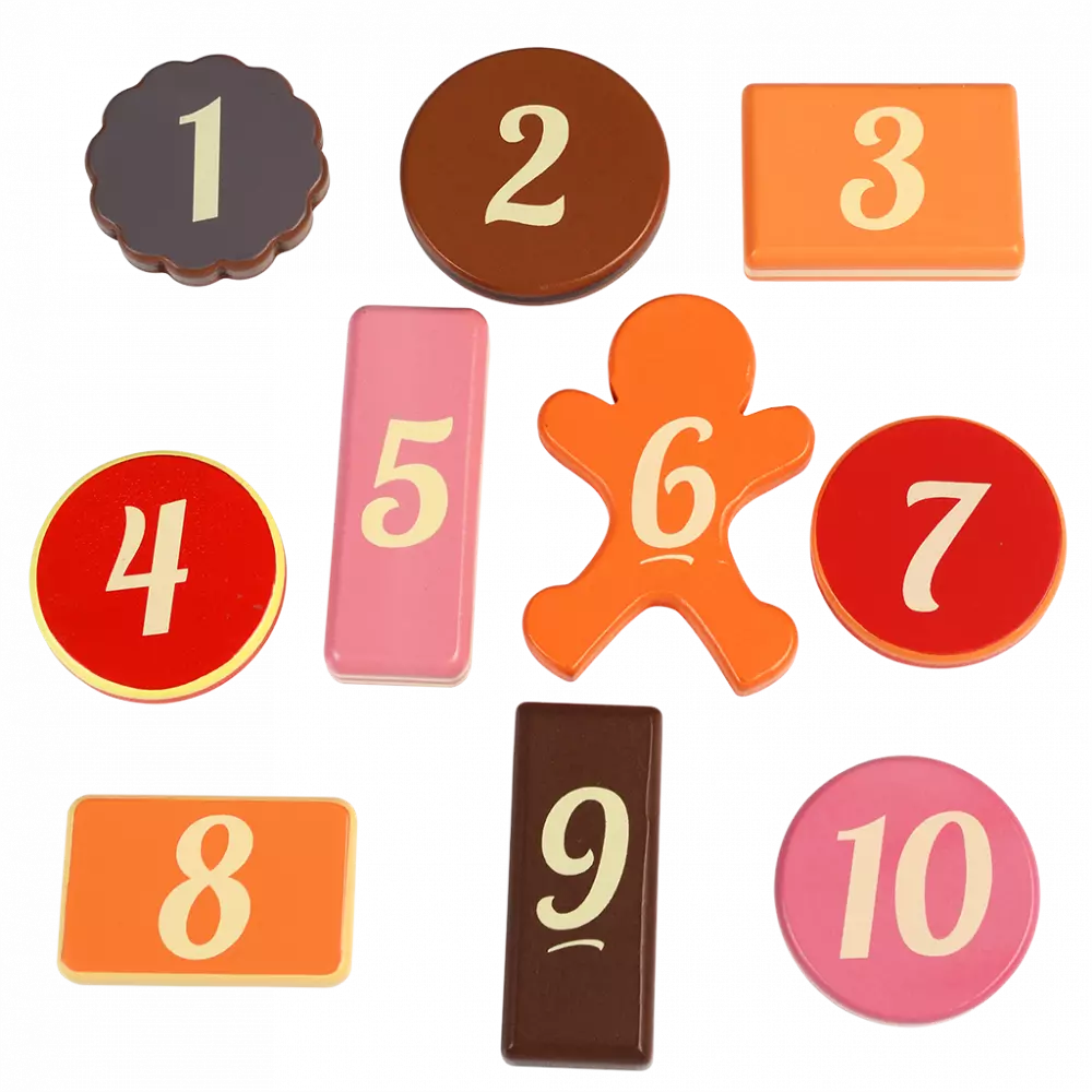 Traditional Wooden Toy - Biscuits With Numbers