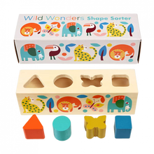 Load image into Gallery viewer, Wooden shape sorter - Wild Wonders
