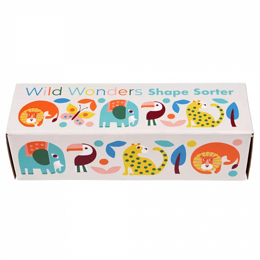 Wooden shape sorter - Wild Wonders