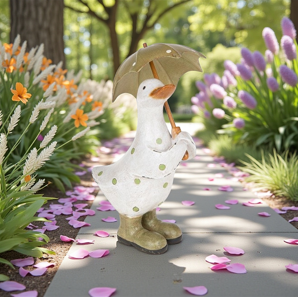 Polka Dot Brolly Duck - Green