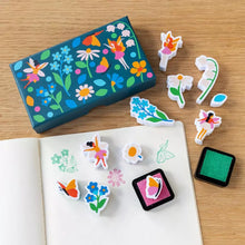 Load image into Gallery viewer, Set of mini stamps - Fairies in the Garden
