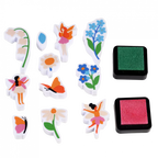 Set of mini stamps - Fairies in the Garden