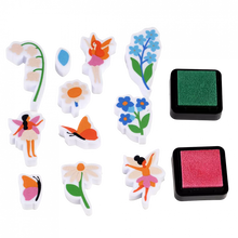 Load image into Gallery viewer, Set of mini stamps - Fairies in the Garden
