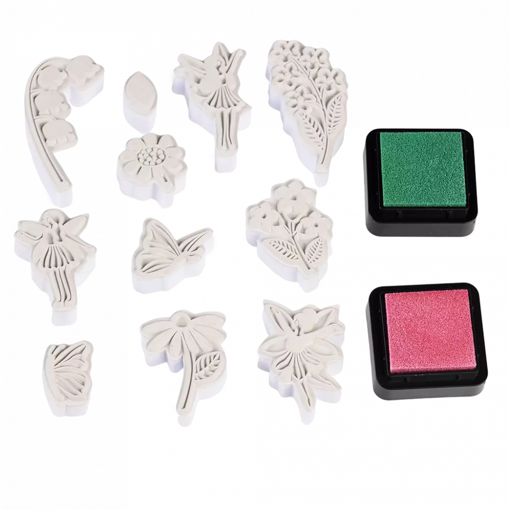 Set of mini stamps - Fairies in the Garden