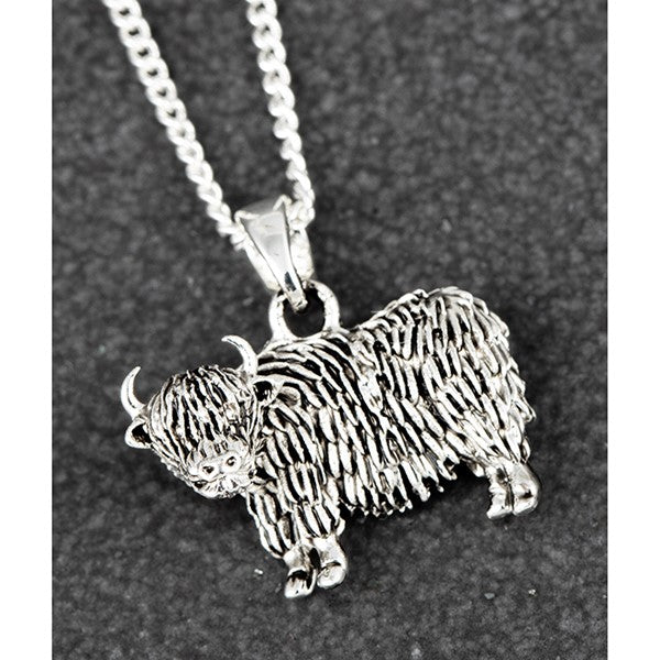 Highland Cow Silver Plated Necklace