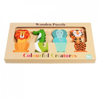 Wooden puzzle - Colourful Creatures