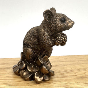 Bronze Mouse Holding Berry