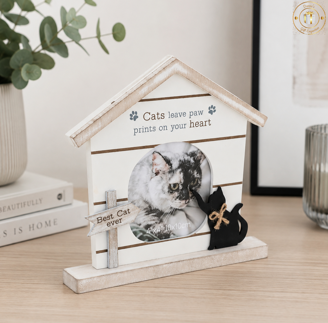 Cats Leave Paw Prints on Your Heart Photo Frame