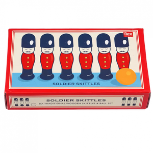 Soldier skittles wooden toy