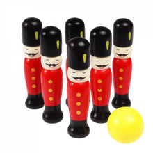 Load image into Gallery viewer, Soldier skittles wooden toy
