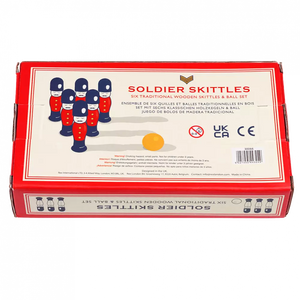 Soldier skittles wooden toy