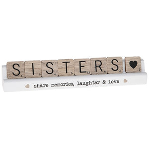 Scrabble Table Plaque - Sister