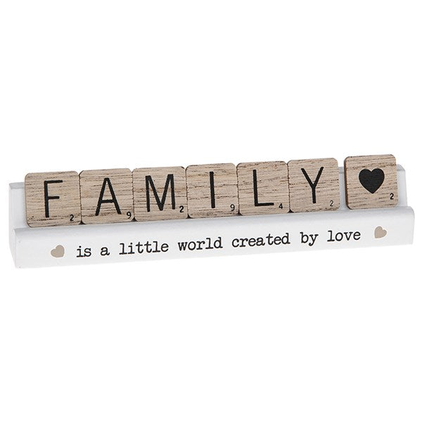 Scrabble Table Plaque - Family