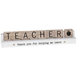 Scrabble Table Plaque - Teacher