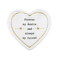 Thoughtful Words My Auntie Ceramic Heart Shaped Trinket Tray