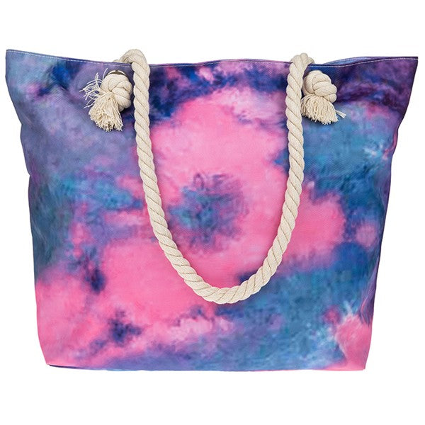 Holdall / Tote Bag - Pink & Blue Tie-Dye