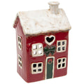 Village Pottery Christmas Heart House T-Light Holder