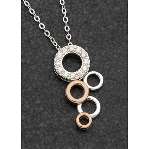 Polished Two Tone Circles Necklace