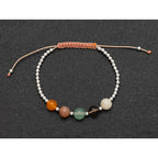 Gem Stone Woven Bracelet - Happiness