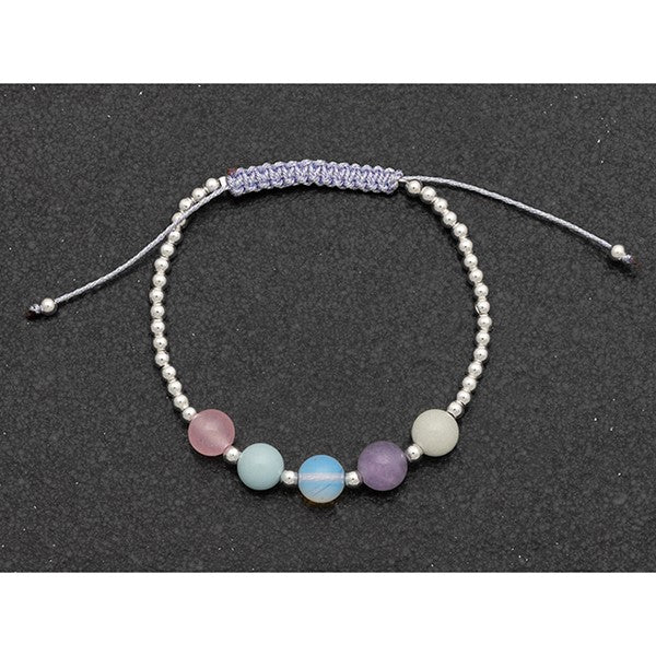 Gem Stone Woven Bracelet - Peace