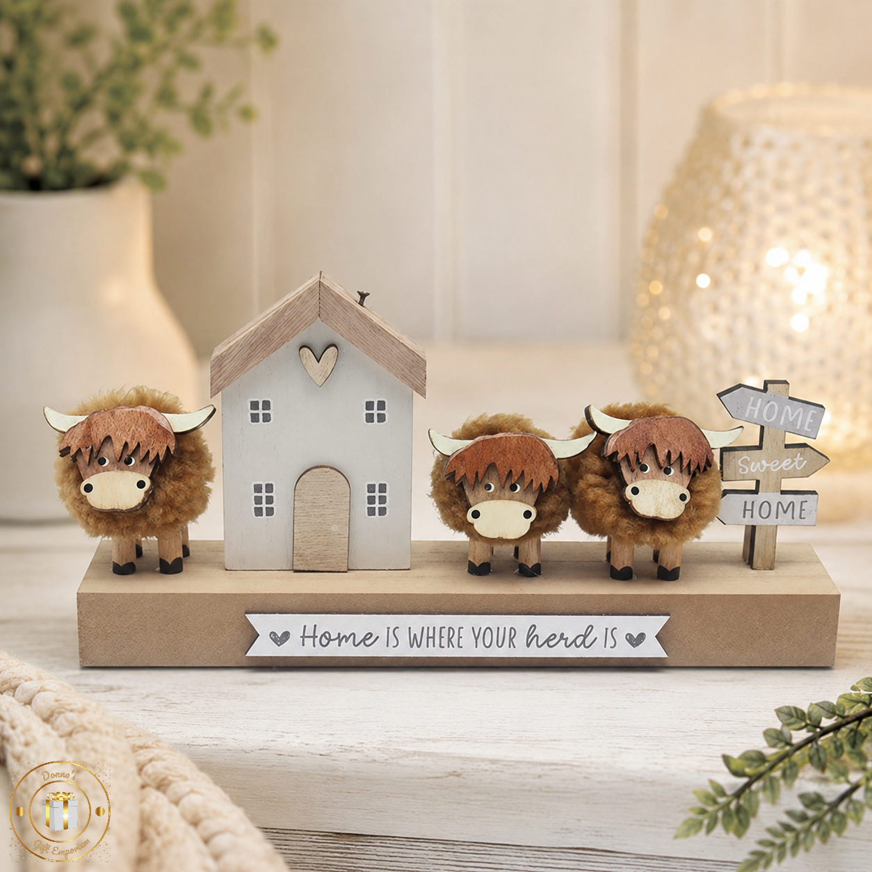 Highland Cow House - Home Is Where Your Heard Is