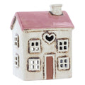 Village Pottery Cream Heart House Mini T-Light Holder