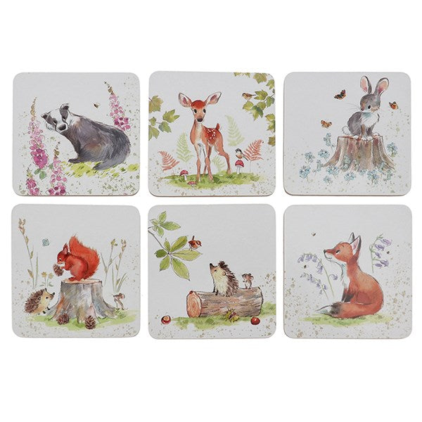 Paper Shed Bucklebury Wood Coaster 6 Designs - Set of 6