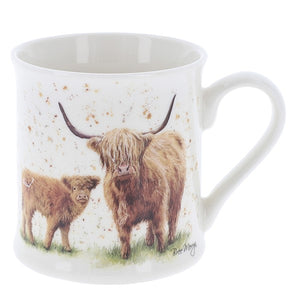 Bree Merryn Fine Chine Boxed Highland Cow & Calf Mug