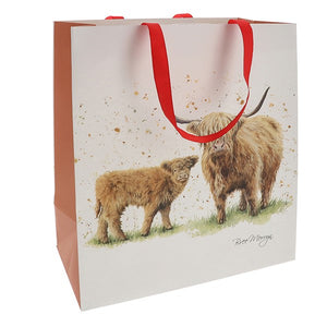 Bree Merryn Highland Cow & Calf Gift Bag - Large