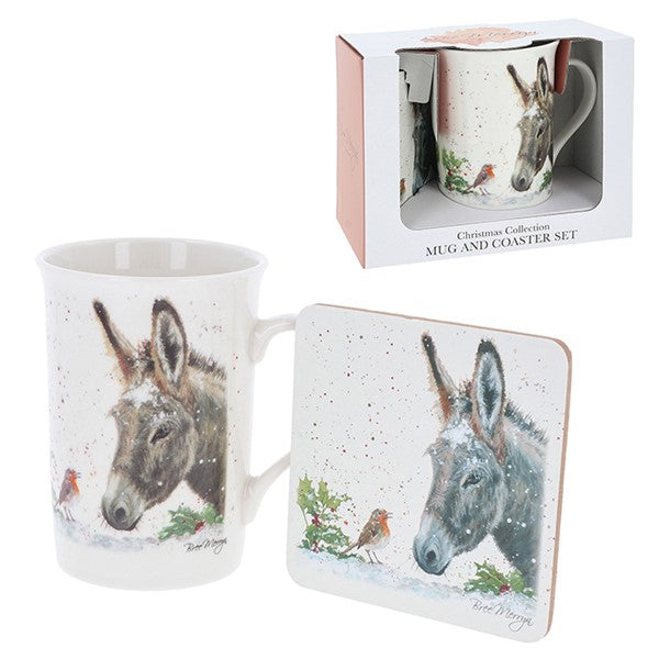 Bree Merryn - Donkey & Robin Mug & Coaster Set