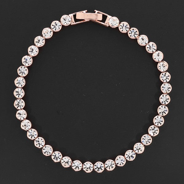 Rose Gold Plated Tennis Bracelet