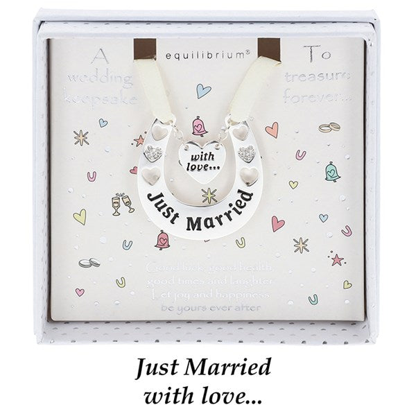 Wedding Horseshoe Heart Just Married