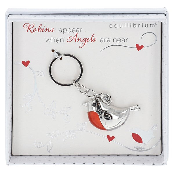 Robins Appear When Angels Are Near Keyring