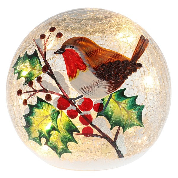 LED Crackle Ball - Robin