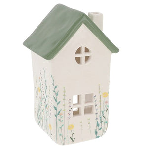 Meadow Flowers Ceramic House Tea Light Holders