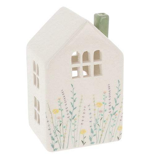 Meadow Flowers Ceramic House Tea Light Holders