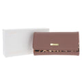 RFID Leopard Print Two Tone Purse - Large - Taupe