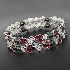 Equilibrium Silver Plated Poppy Hematite Bracelet