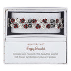 Equilibrium Silver Plated Poppy Hematite Bracelet
